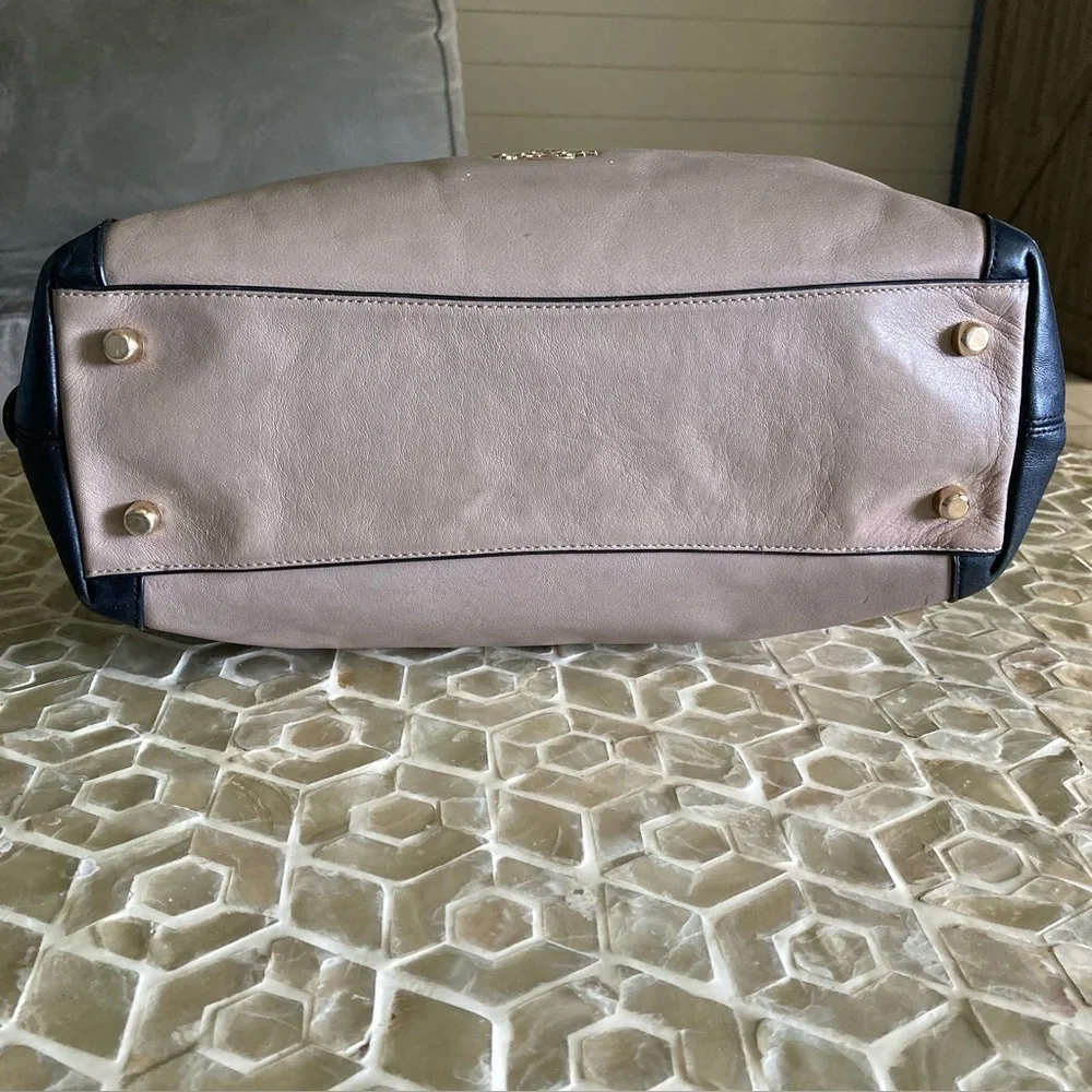 Coach Edie 31 Color-Blocked Shoulder Bag in natural/black